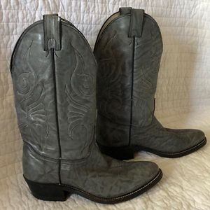 Gray Abilene cowboy boots